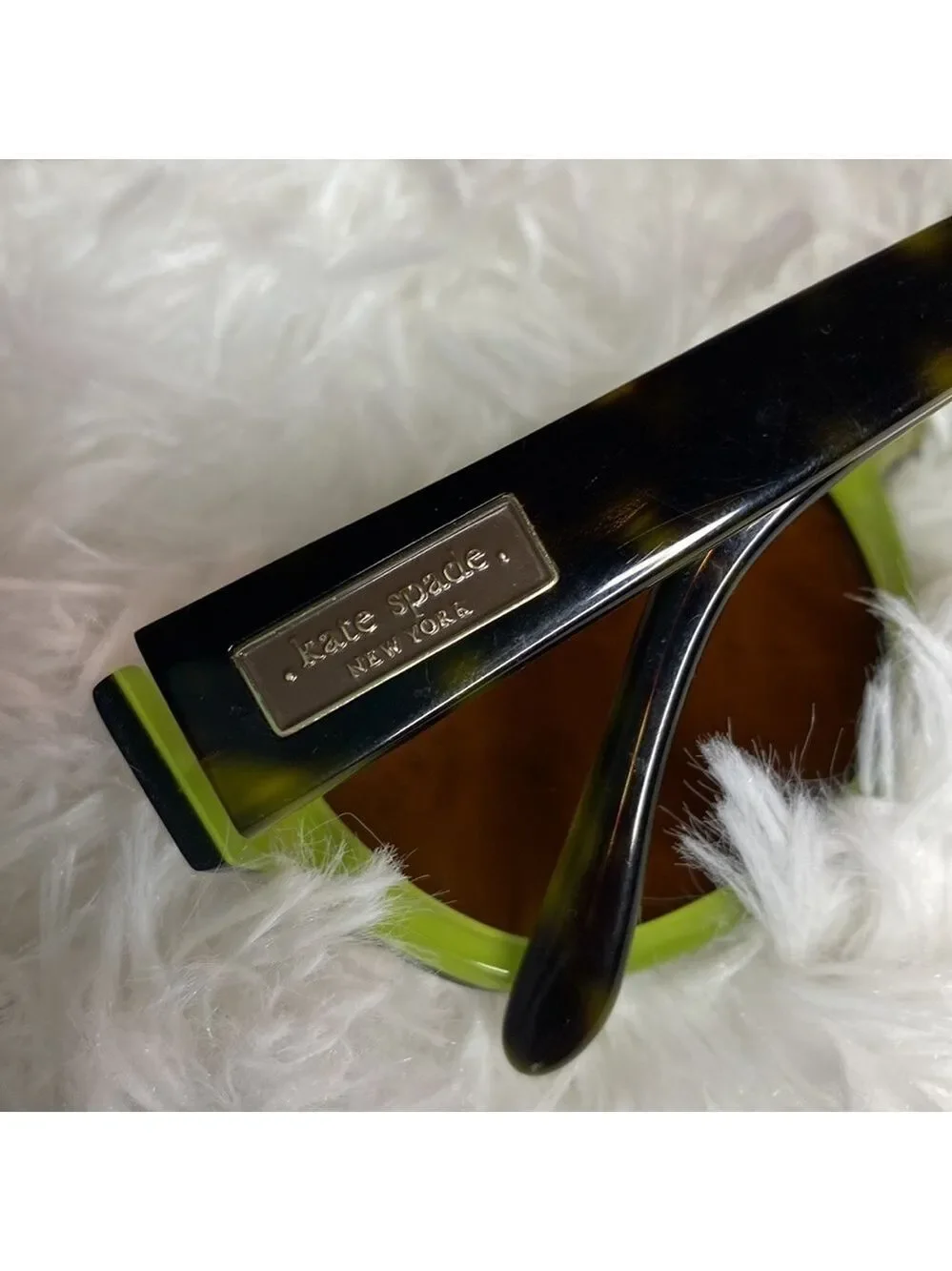 Kate Spade Y2K vintage rectangular/rounded green & tortoise color